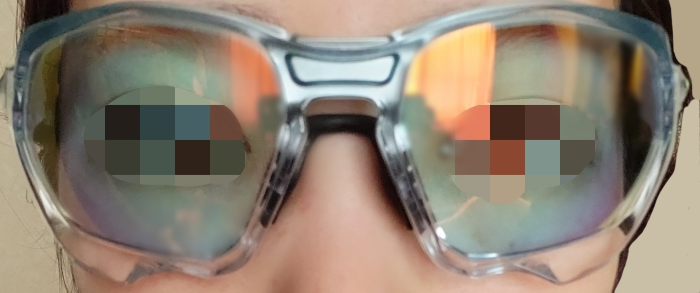 ZERO製レンズに交換したサングラスの着用画像